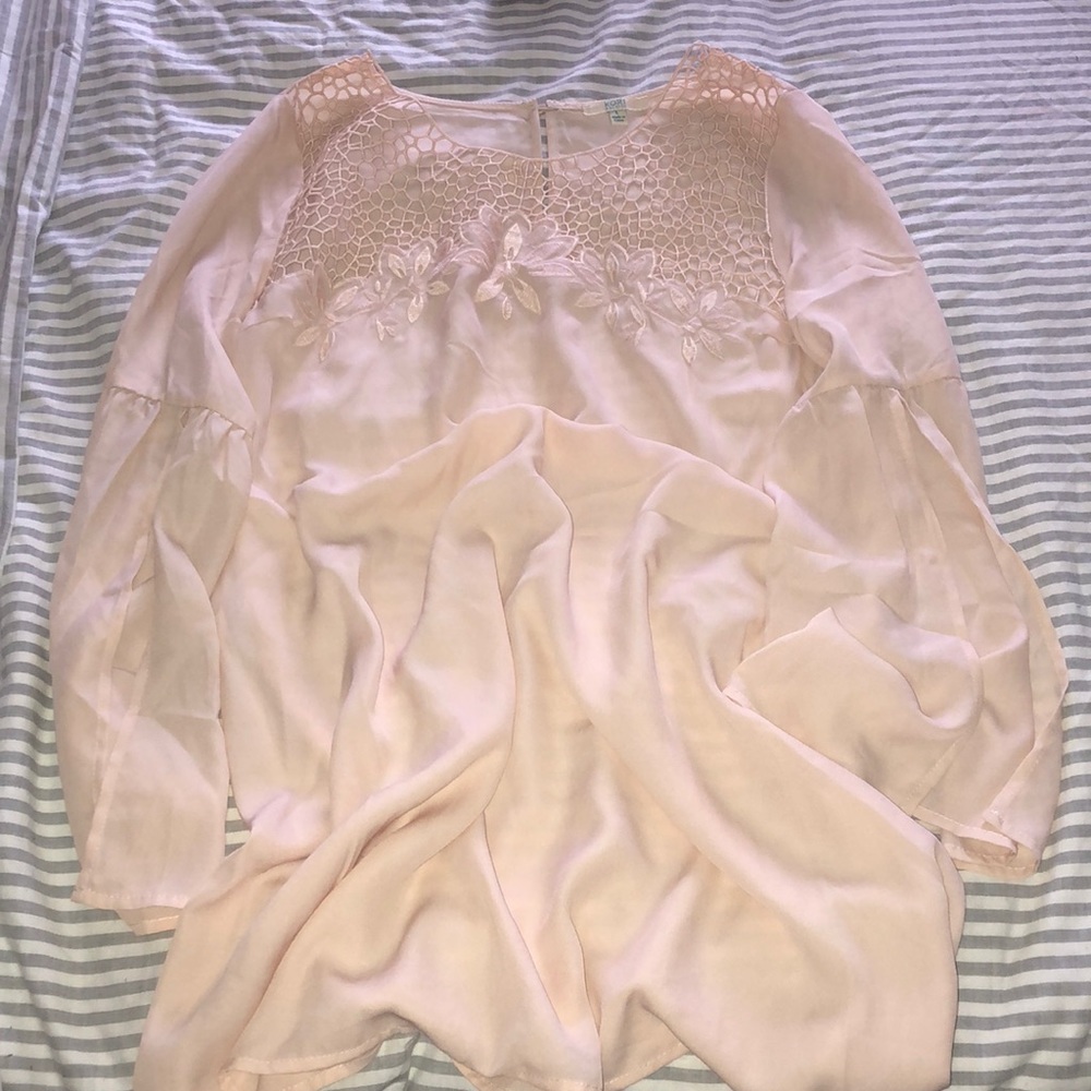 Kori - Chiffon Peach Shift Dress